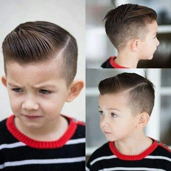 Trois angles d'une coupe pour enfant